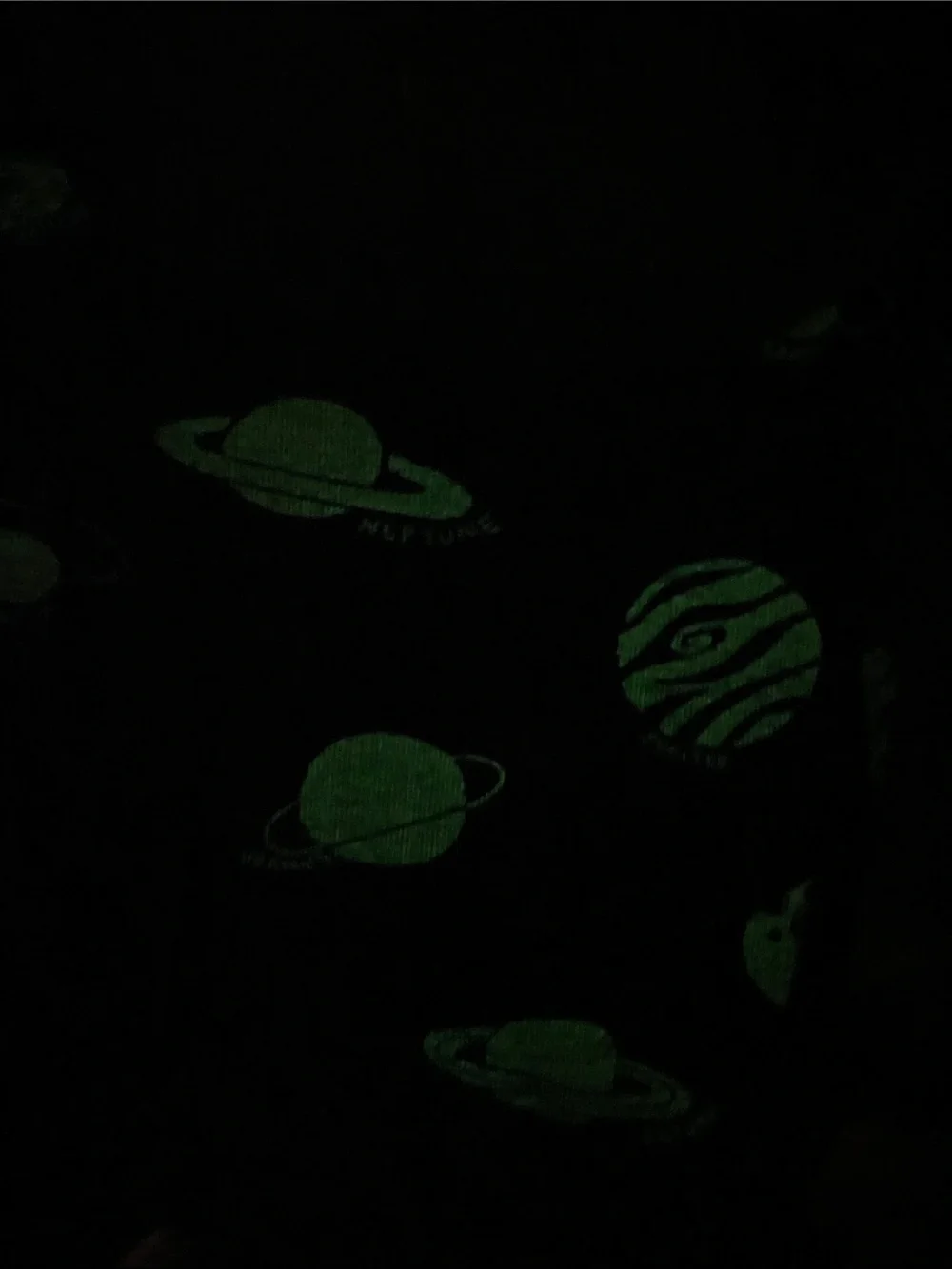 Mini Boden Blue Planet Print glow-in-the dark pajama set
